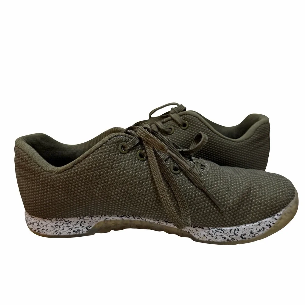 NoBull Super Fabric Lace Up Training Sneaker Mens US 8 Army Green Crossfit Gym